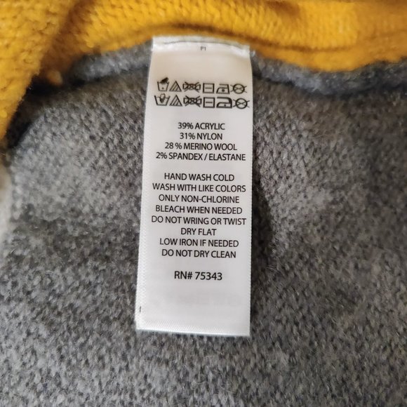 C&C California Colour Block Wool Blend Yellow Sweater - Picture 3 of 5